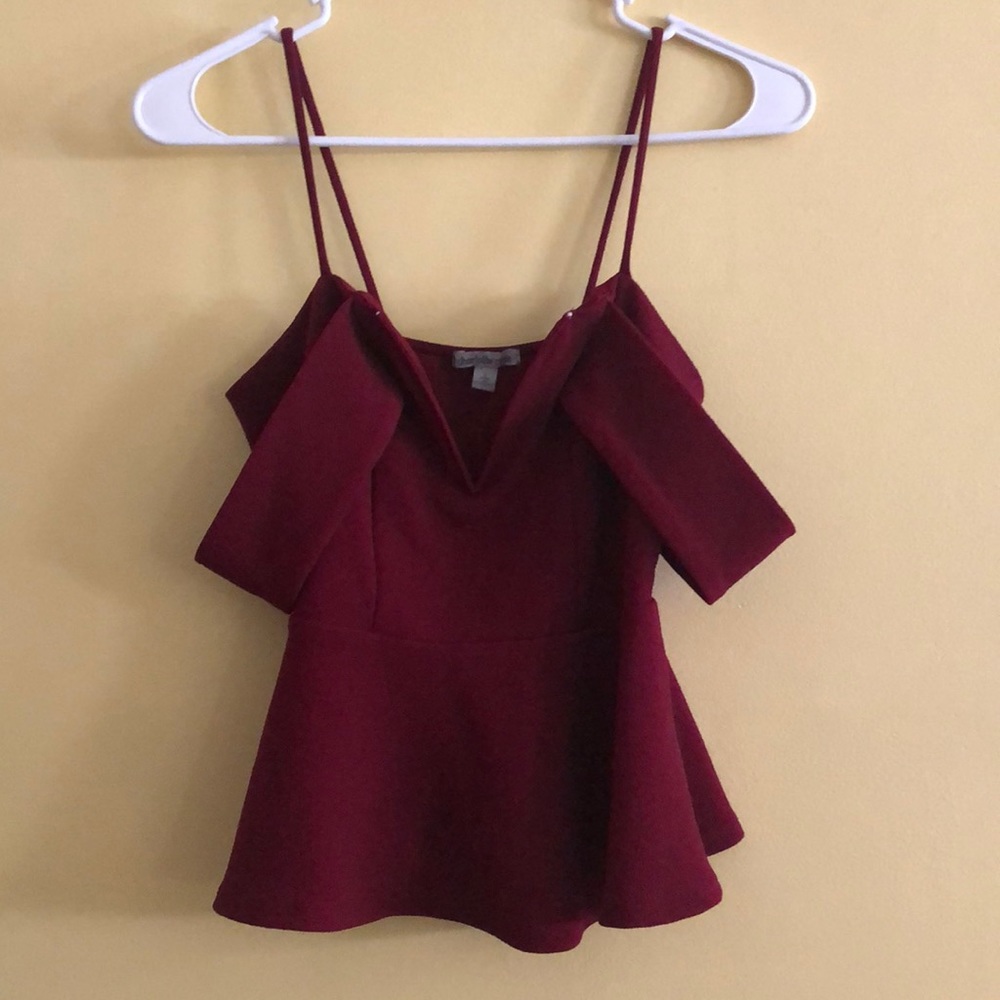 Dressy maroon tank top